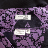 Vintage Shirt Blouse 80s Elegant Satin Soft Satin Silky Pleats Purple UK 12/14 - Vintage Attic